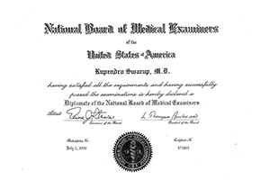 National Board of Medical Examiners Certificate
