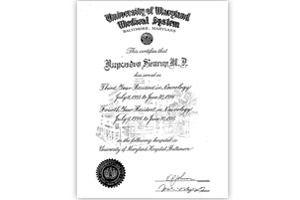 Neurology Residency Certificate