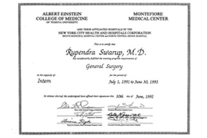 Surgery Internship: Montefiore Medical Center